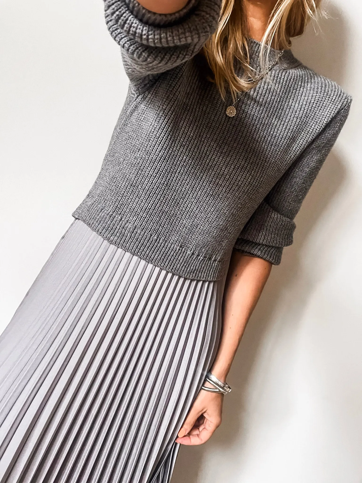 Neat Fit 2-in-1 Pleated Jumper Dress