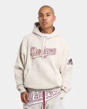 New Era Los Angeles Dodgers Chain Stitch Hoodie Stone