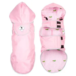 Pink Dog Rain Jacket - The Worthy Dog Pink/Alligator Seattle Slicker Jacket