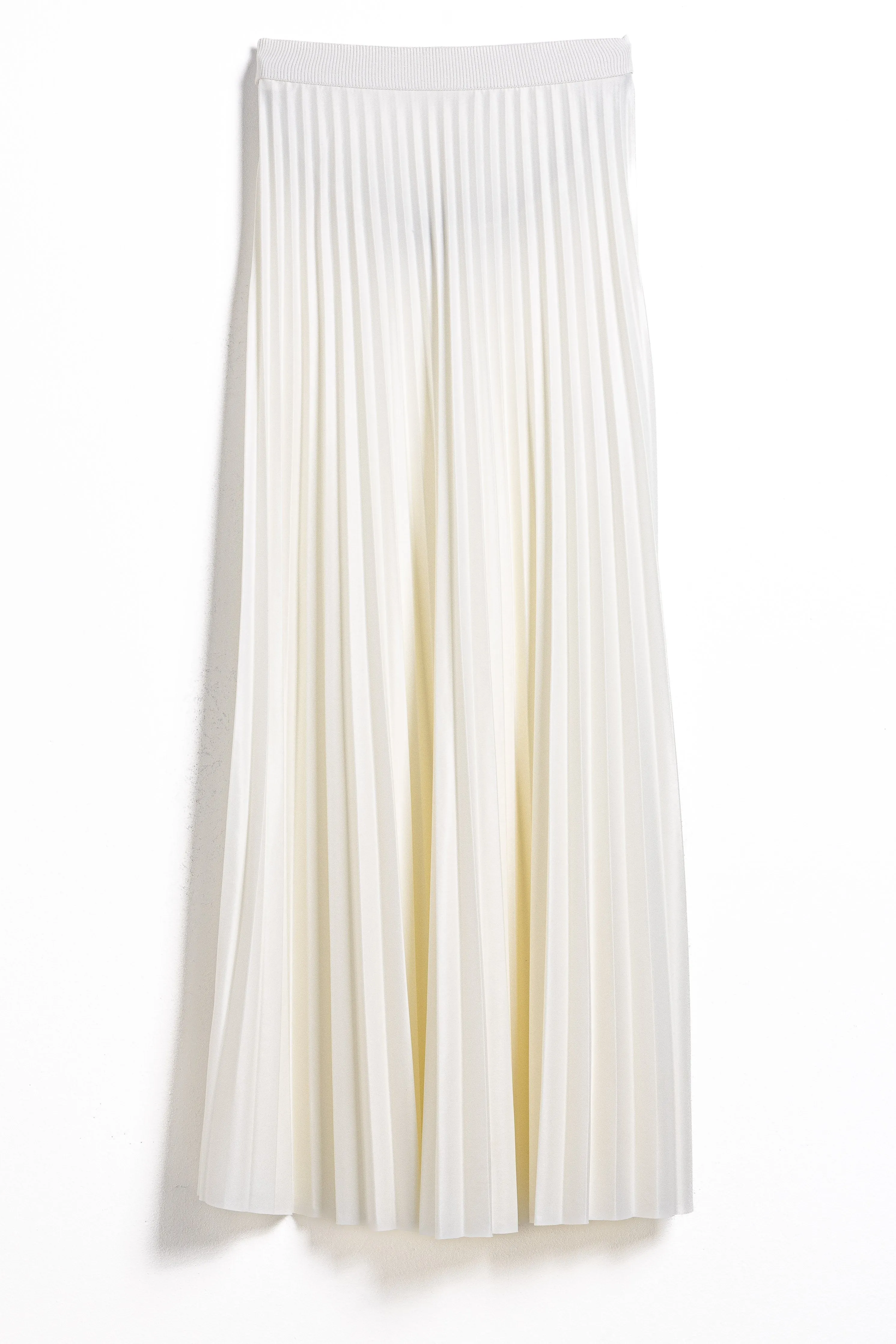 PLEATED MIDI SATIN SKIRT
