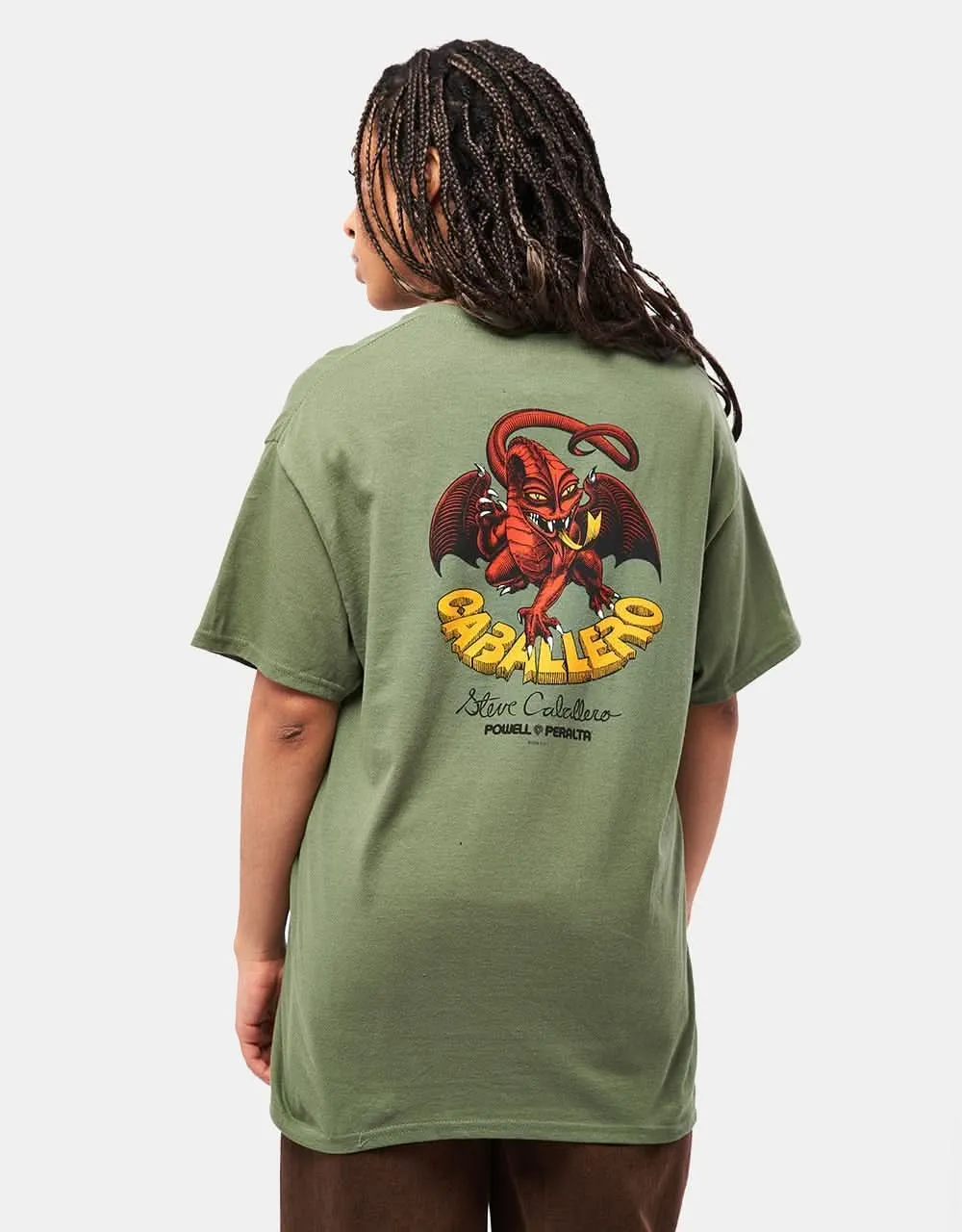 Powell Peralta Cab Classic Dragon II T-Shirt - Military Green