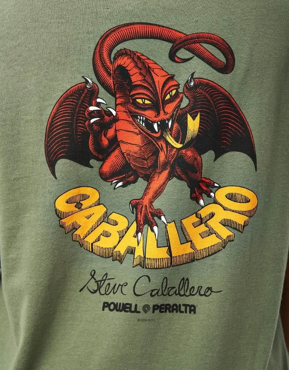 Powell Peralta Cab Classic Dragon II T-Shirt - Military Green