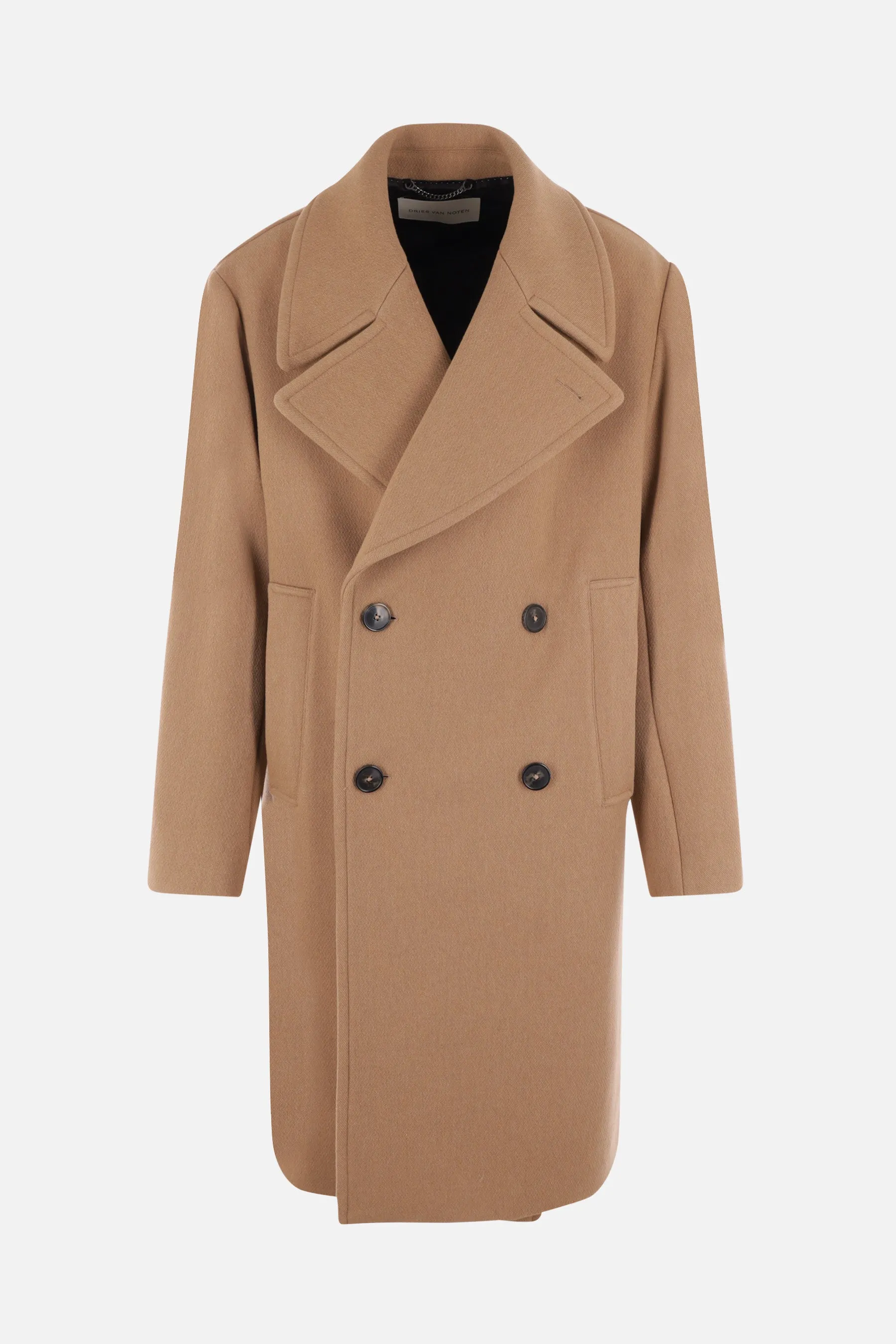 Raven wool oversize coat