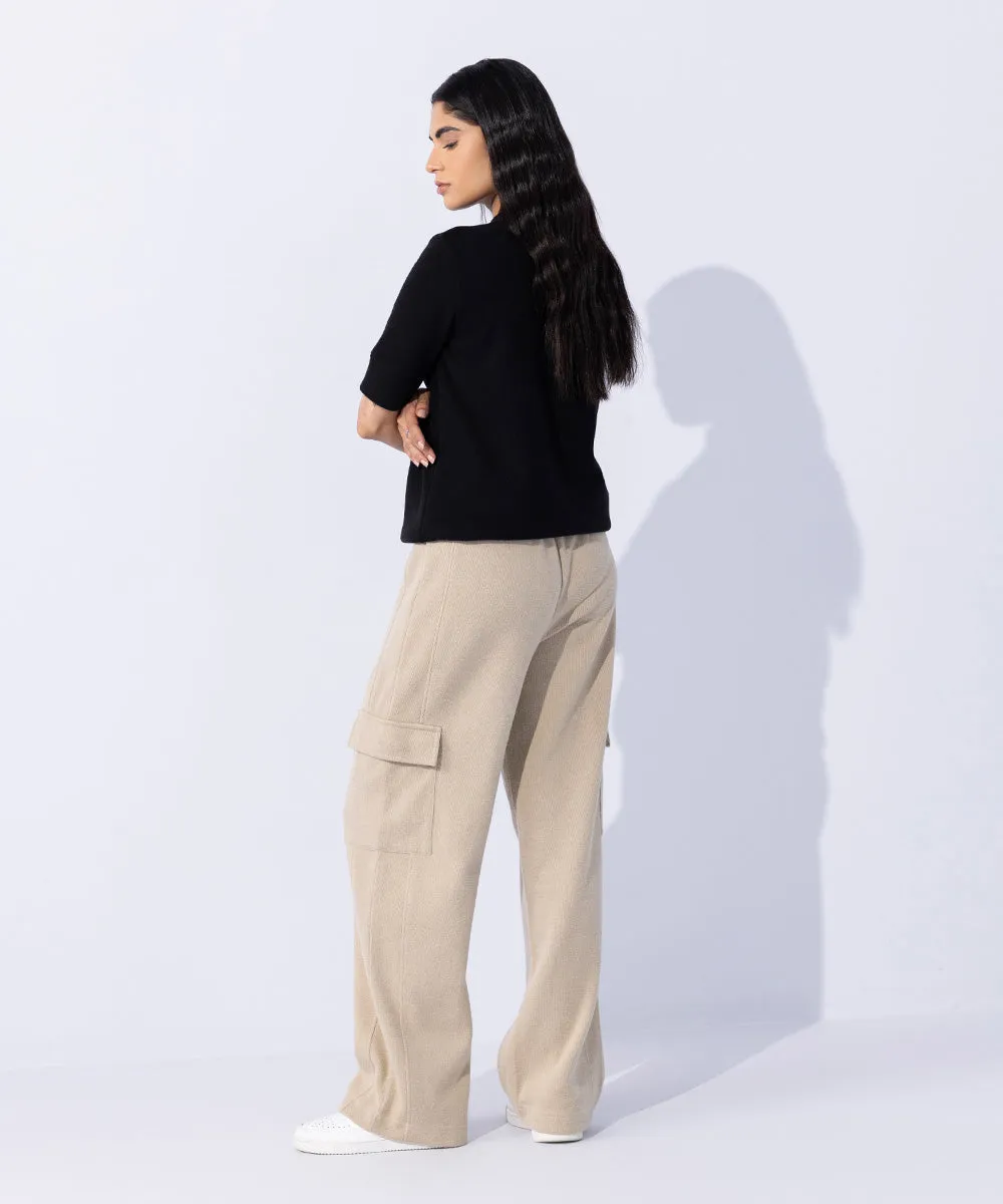 Ribbed Cargo Joggers