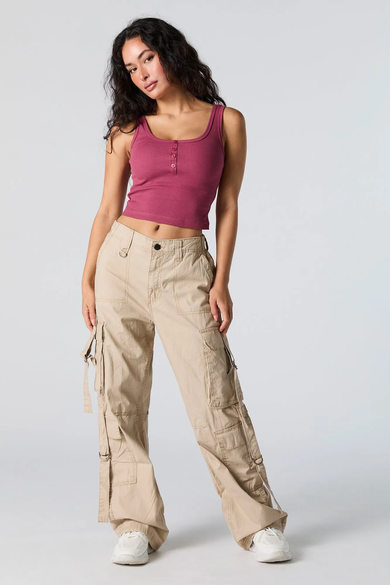 Ribbed Henley Tank