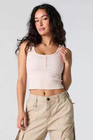 Ribbed Henley Tank
