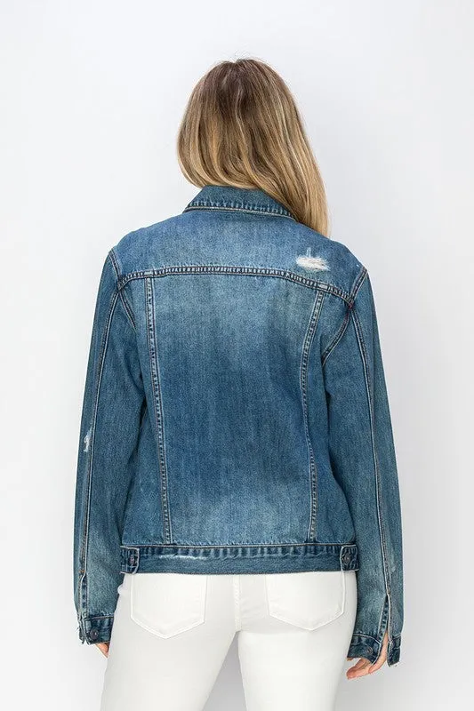 Risen Relaxed Fit Vintage Wash Denim Jacket