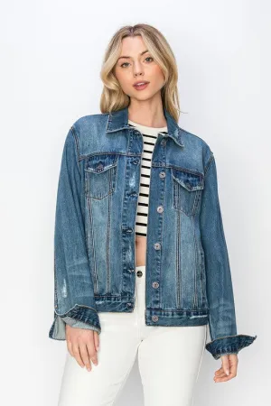 Risen Relaxed Fit Vintage Wash Denim Jacket