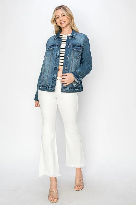 Risen Relaxed Fit Vintage Wash Denim Jacket
