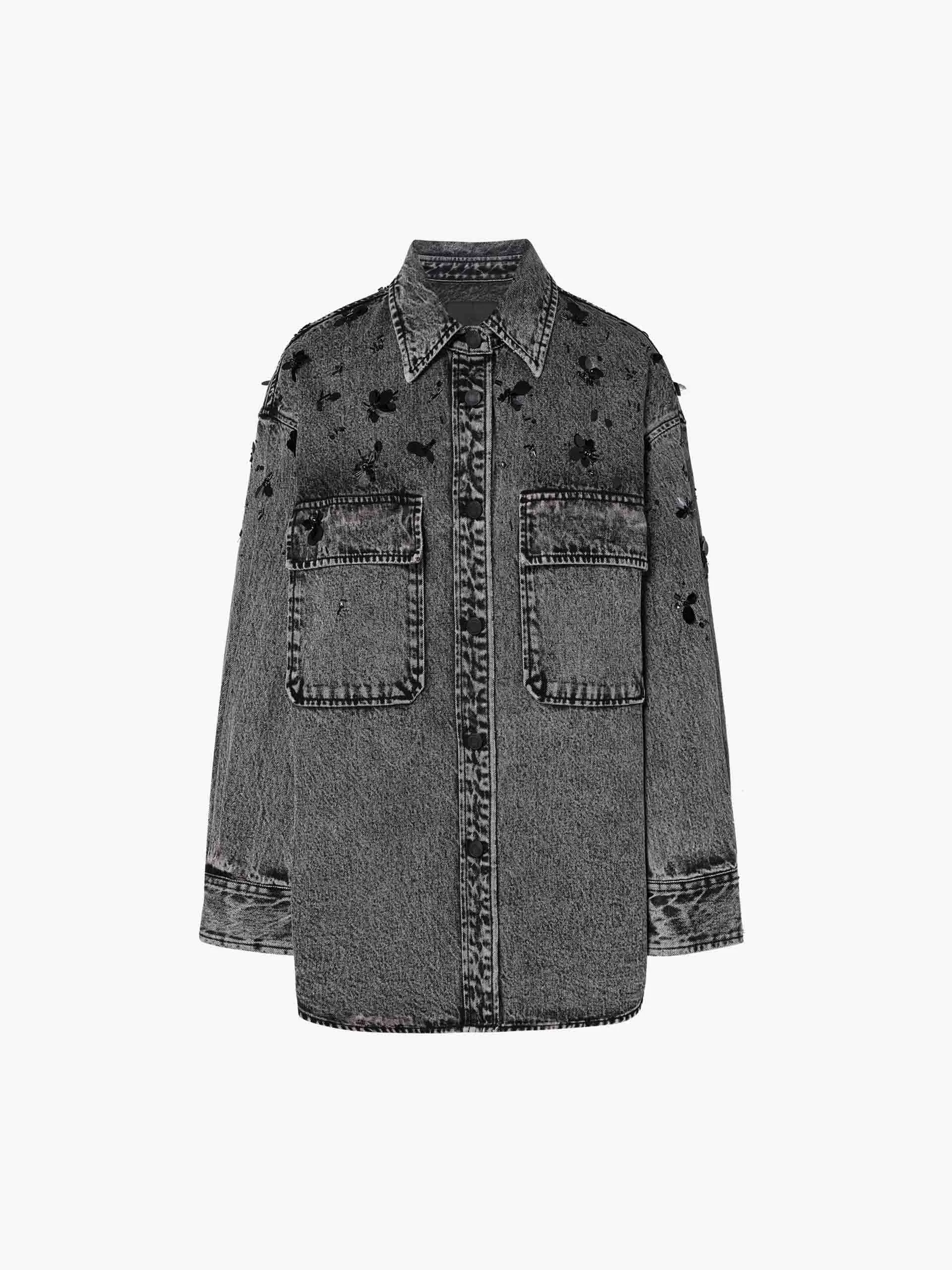 Sequin Detail Loose Jacket