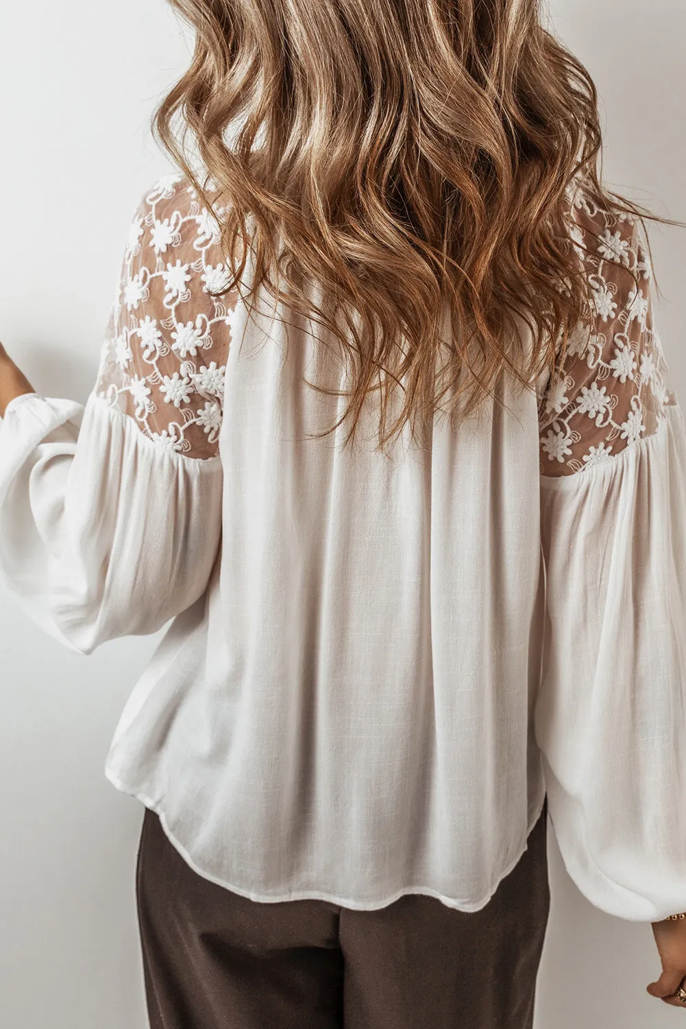 Think On It Lace Detail Blouse