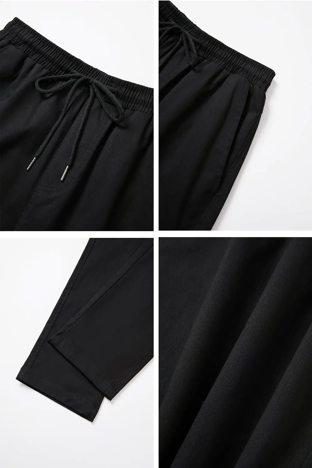 THWEI Cargo Pants for Men Casual Drawstring Joggers Cotton Work Sweatpants Multi Pockets