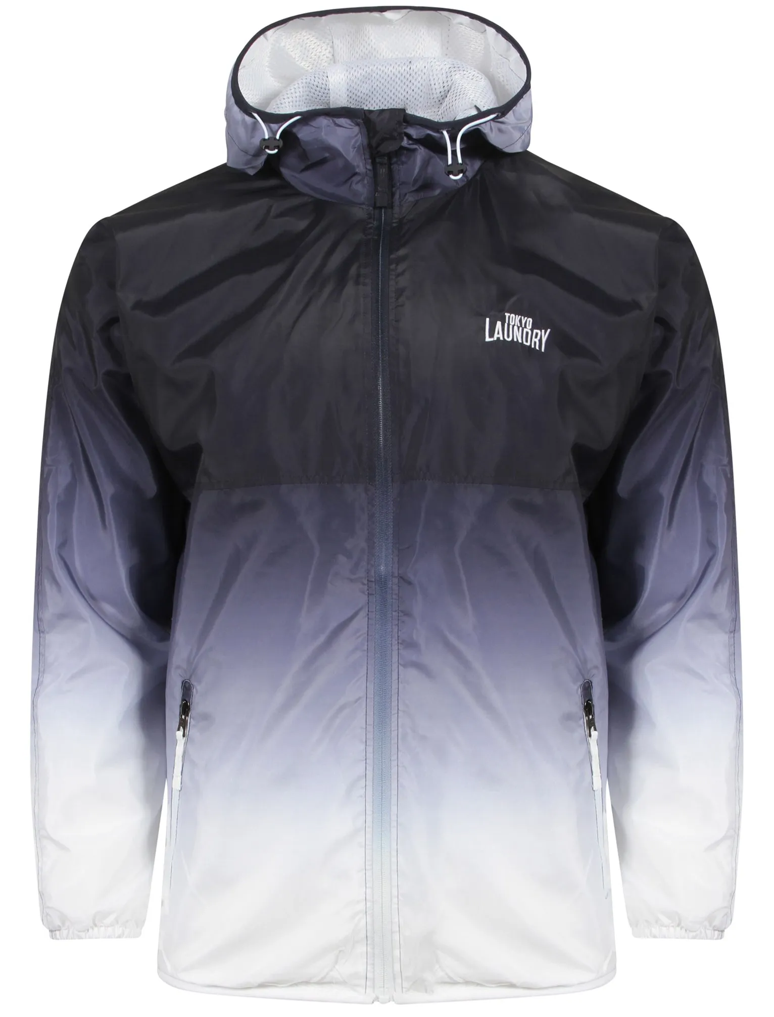 Titchfield Dip Dye Lightweight Windbreaker Jacket in True Navy - Tokyo Laundry