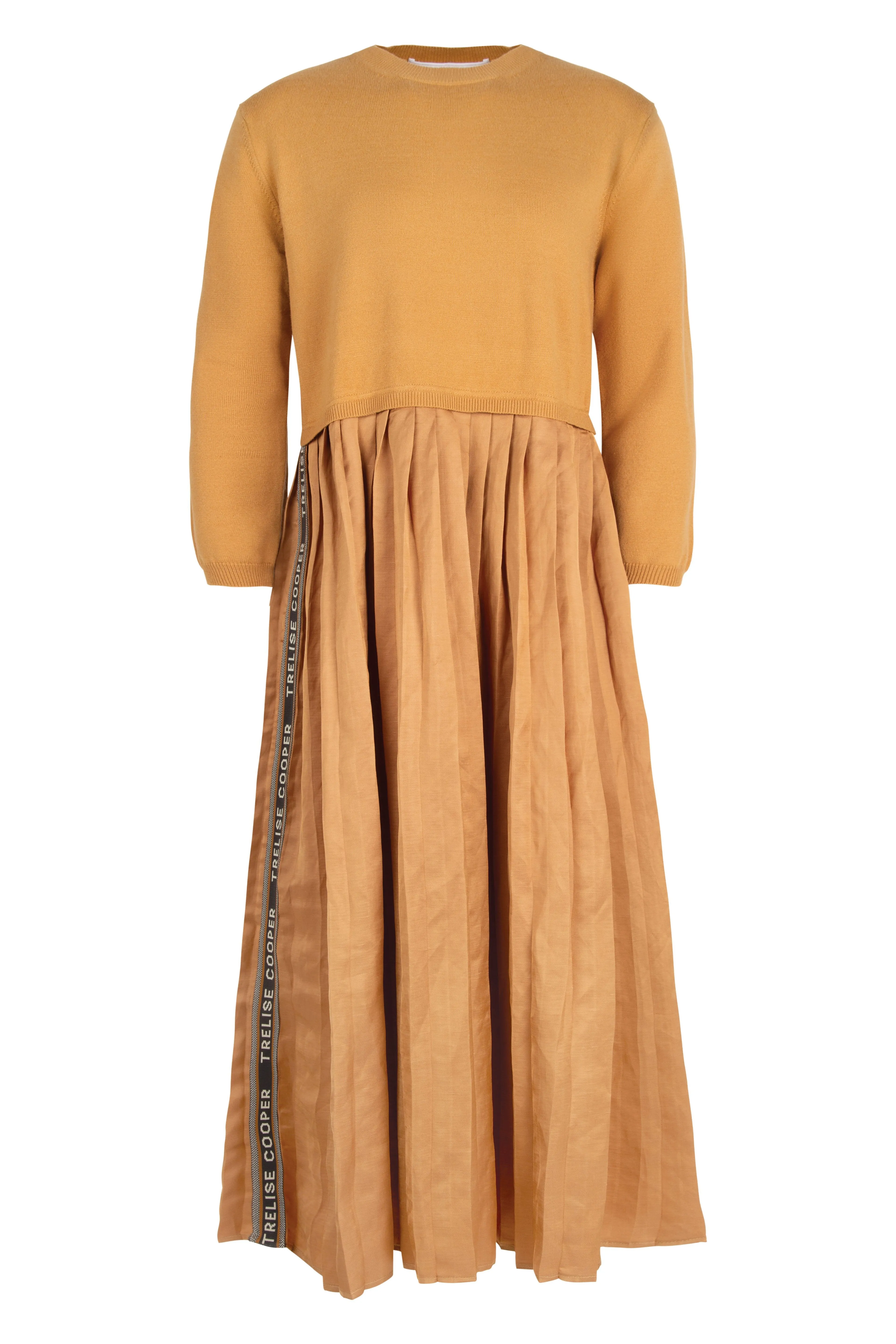 Trelise Cooper COUTURE - Get Over Knit Dress - TOFFEE/ BLACK