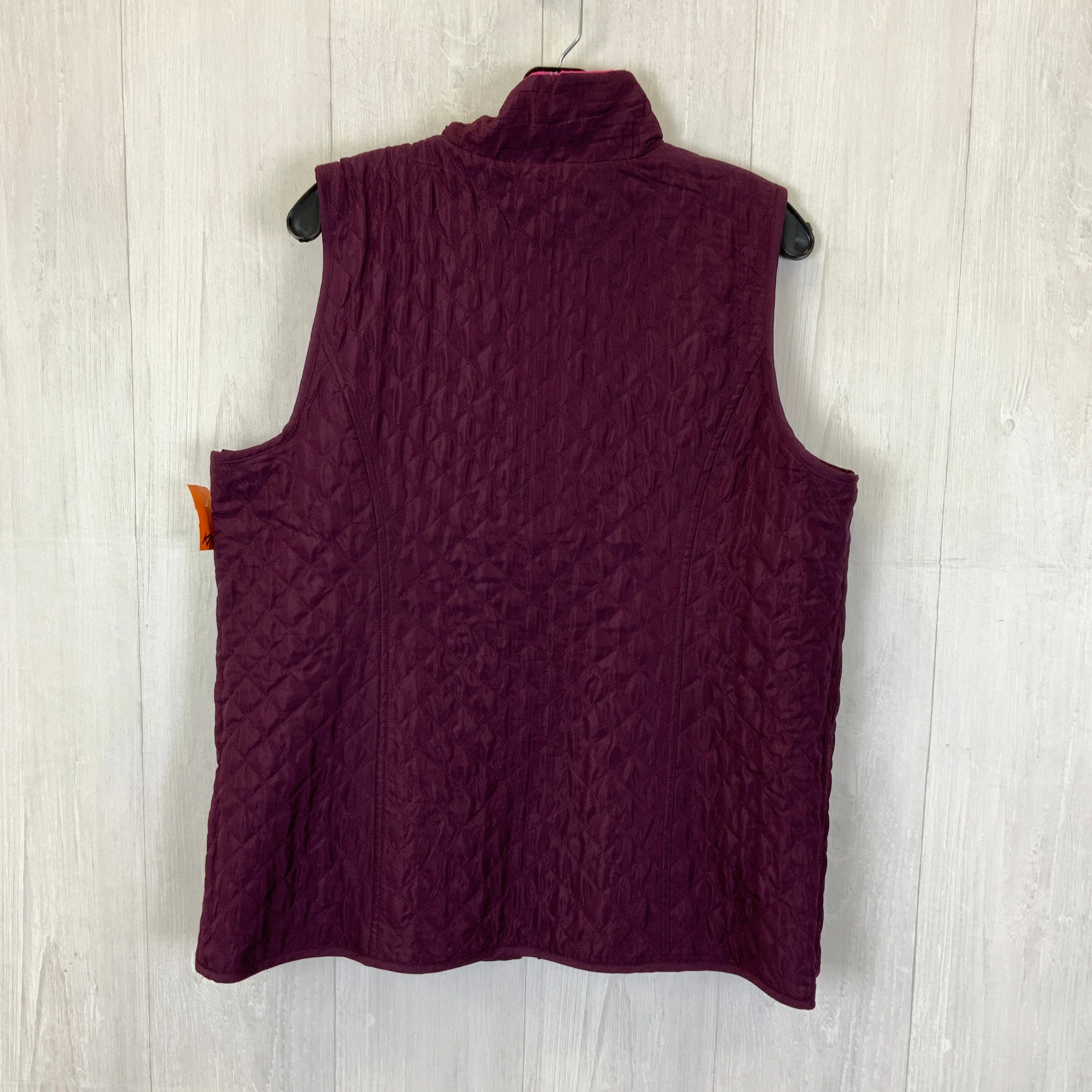 Vest Puffer & Quilted By Belle By Kim Gravel In Pink & Purple, Size: L