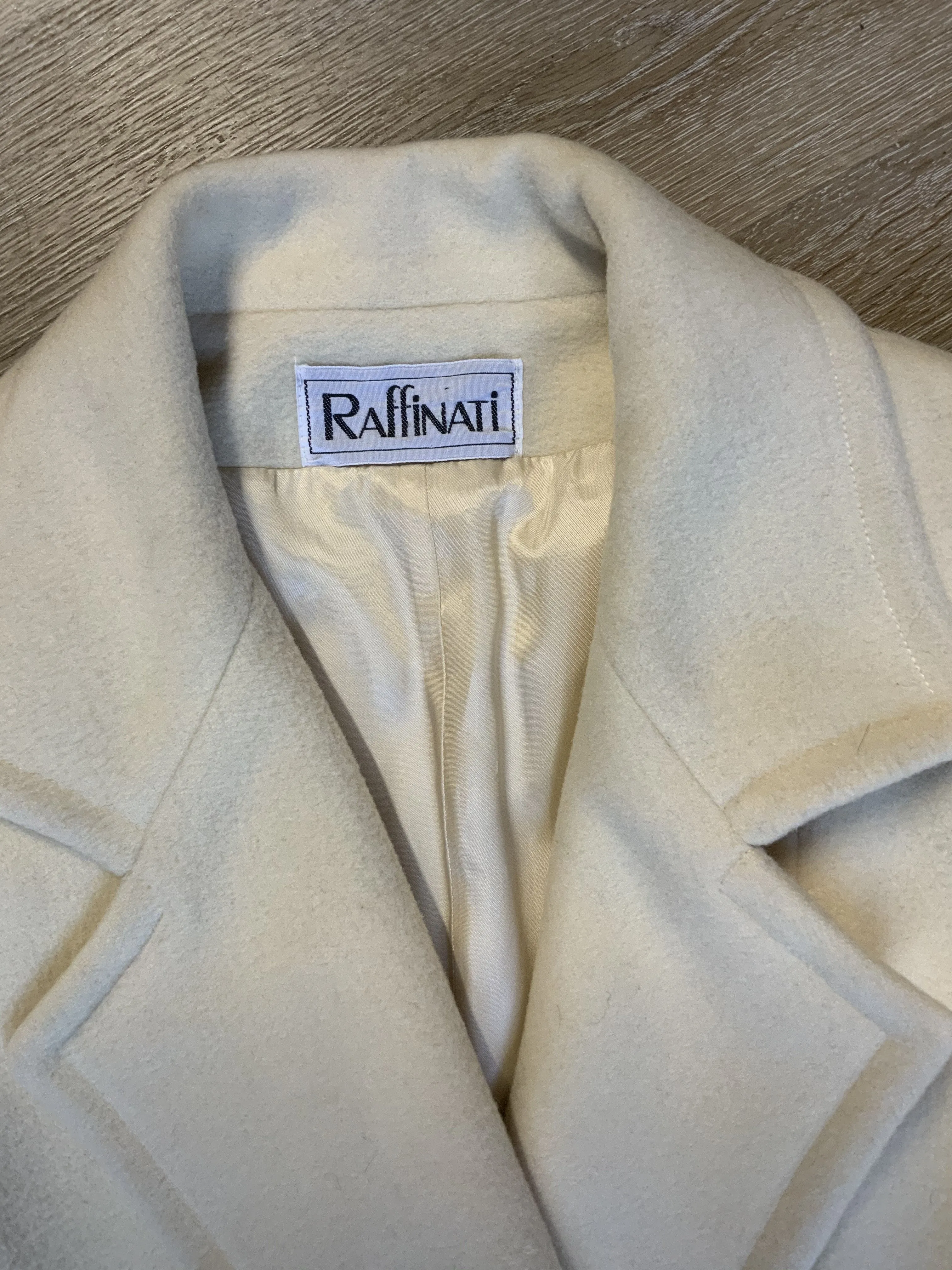 Vintage Raffinati Cream Wool Coat