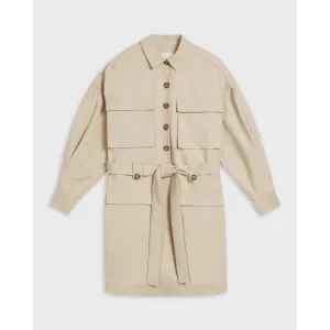 Women Wmd-Sharlaa-Mini Oversized Utility Shirt Dress - Natural