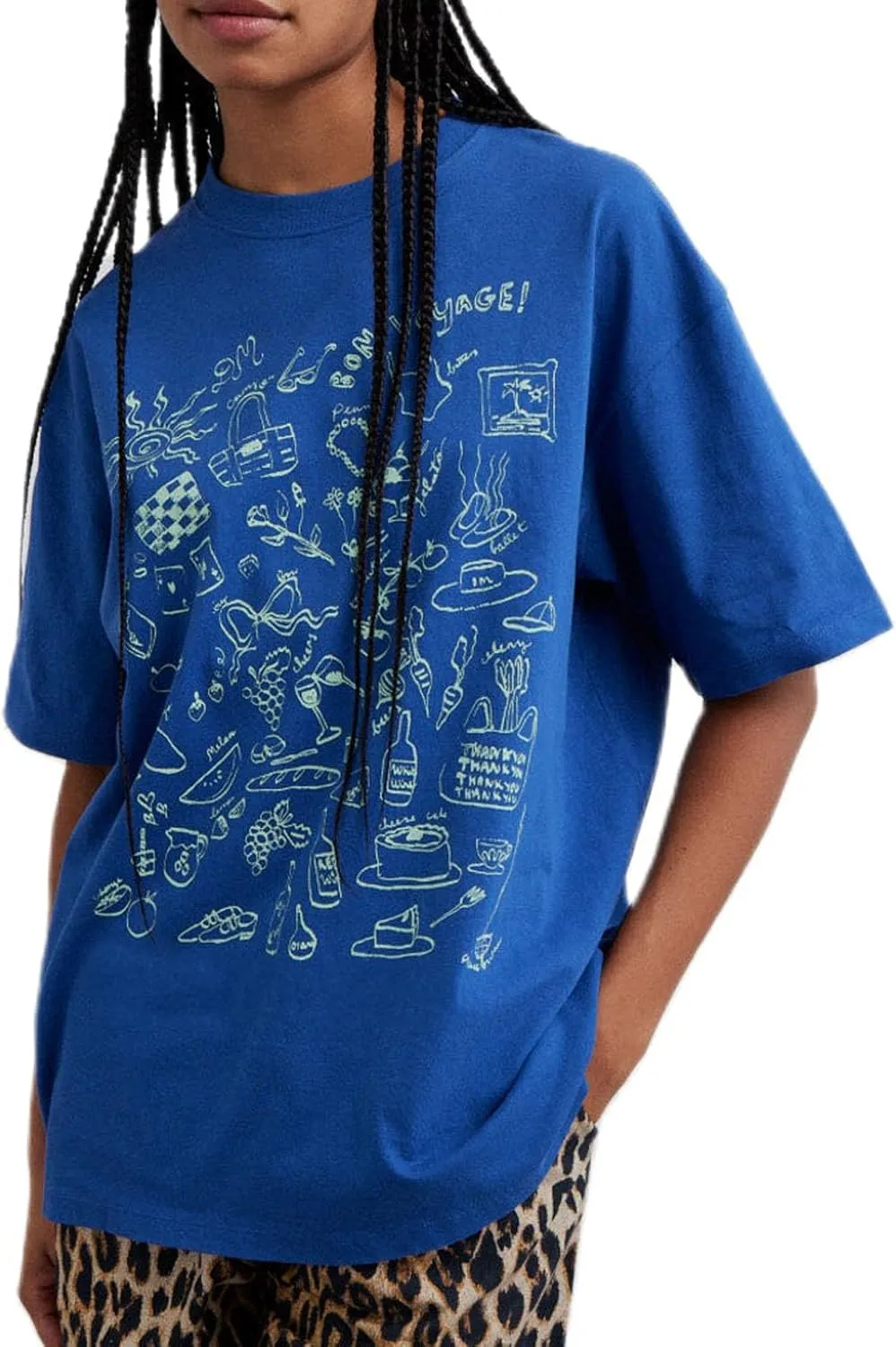 Women Y2k Oversized Graphic Tshirt Fruit Print Crew Neck Summer Casual Short Sleeve Loose Fit Tee Tops Aesthetic Streetwear