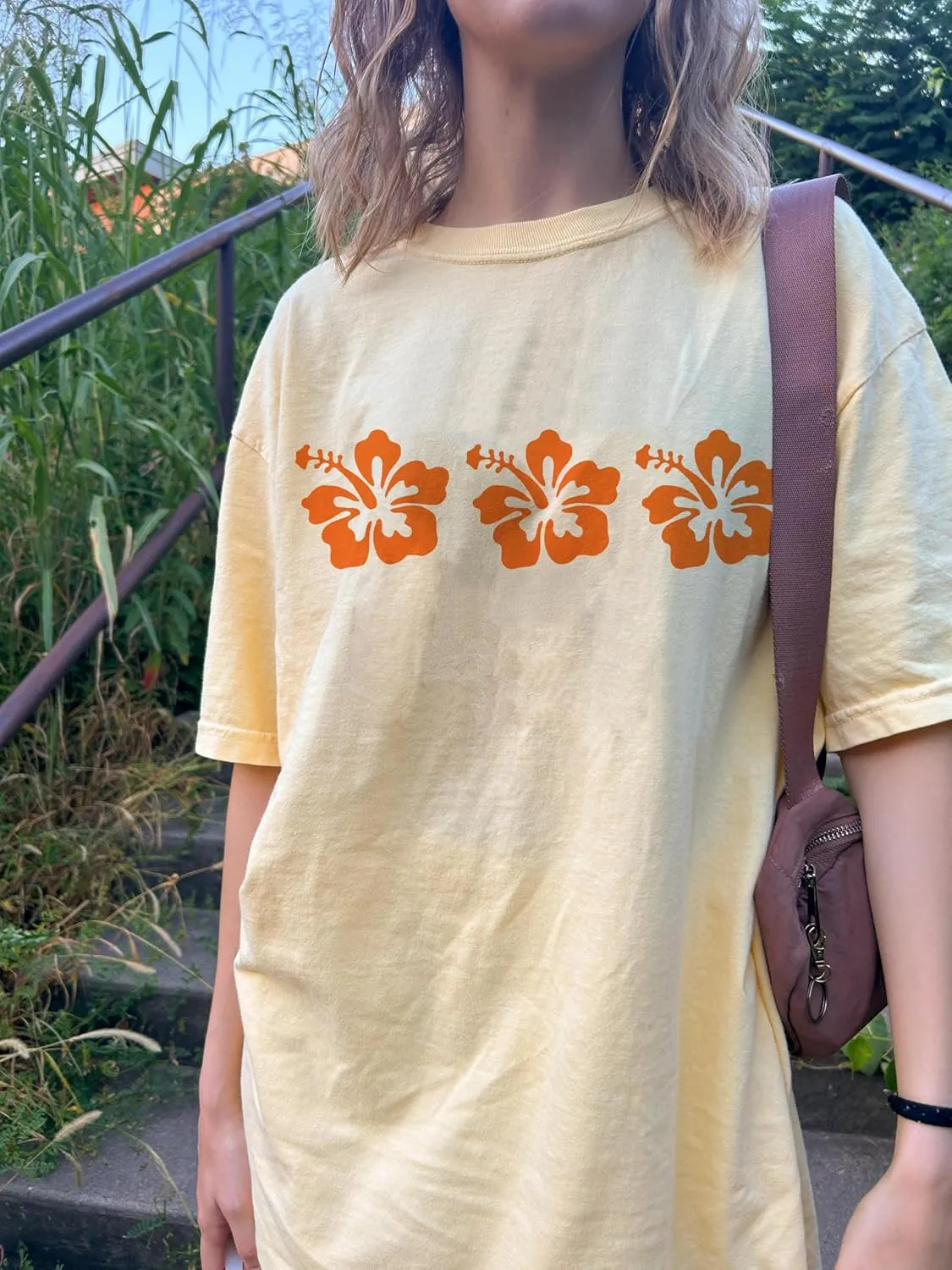 Women Y2K Oversized Graphic Tshirt Short Sleeve Aesthetic Floral Loose Fit Tees Teen Girl Summer Coastal Baggy Tops