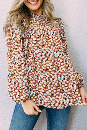 Women's Pretty Bash Abstract Bubble Sleeves Blouse