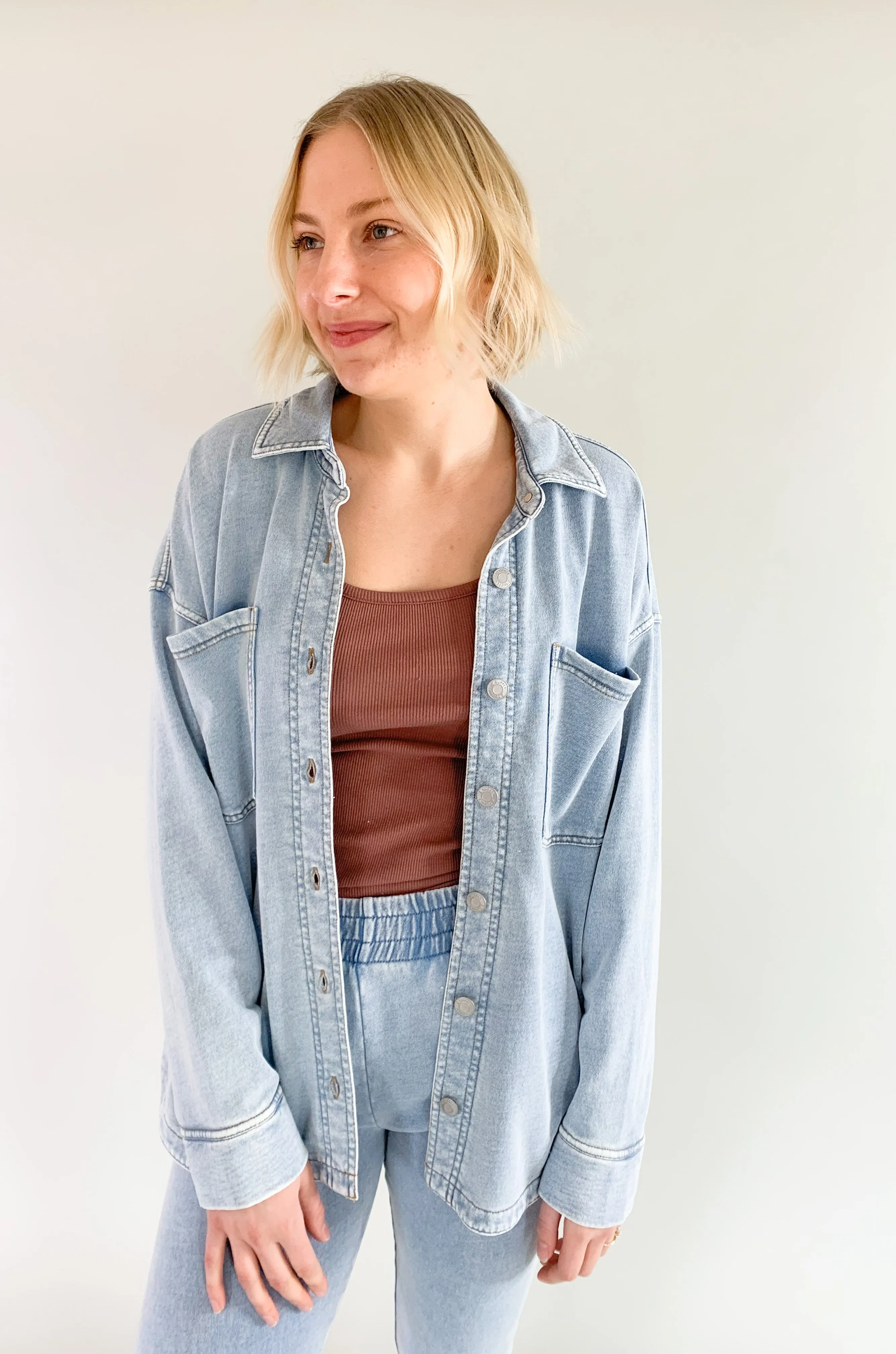 [Z Supply] All Day Knit Denim Jacket