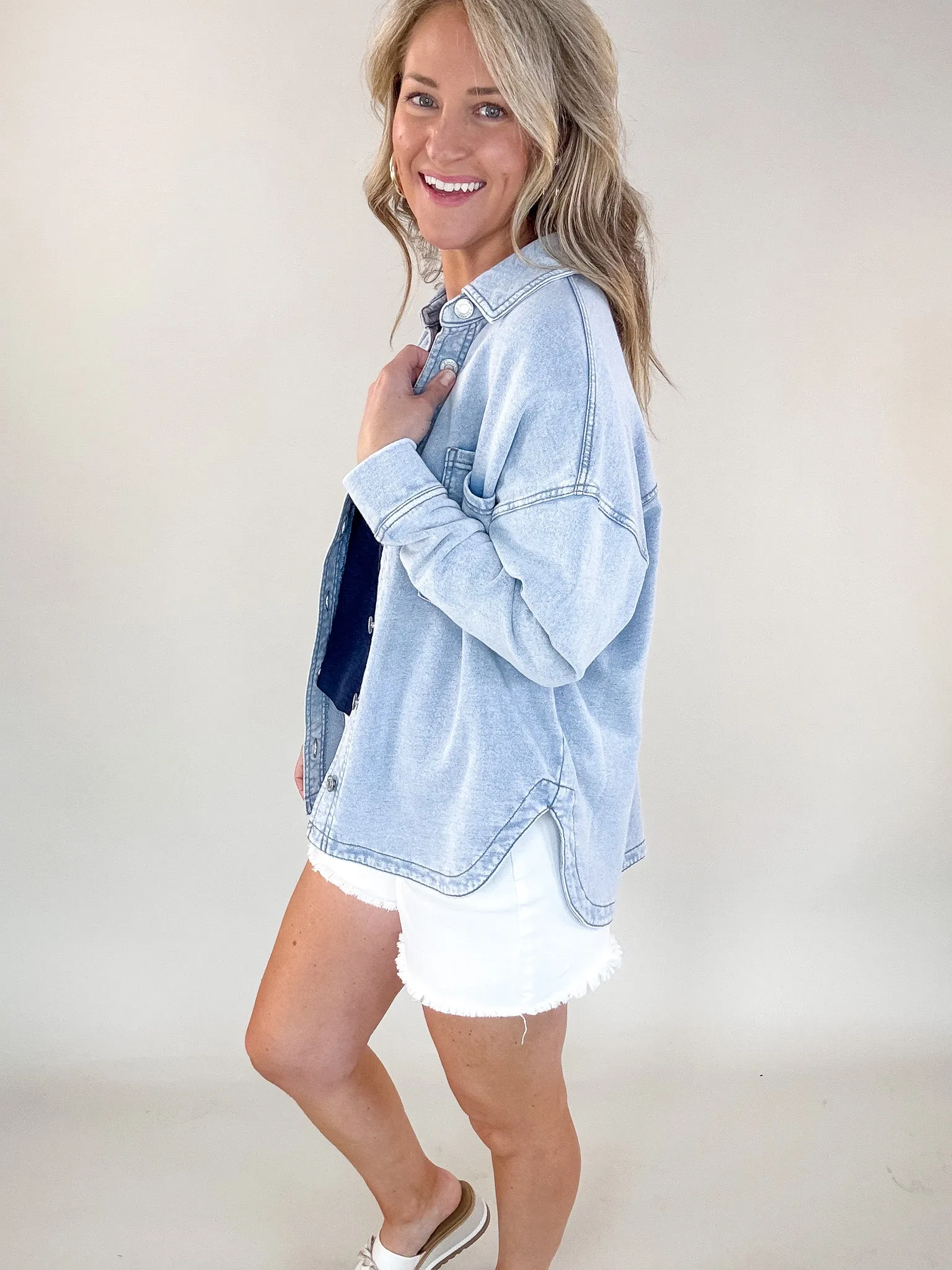 [Z Supply] All Day Knit Denim Jacket