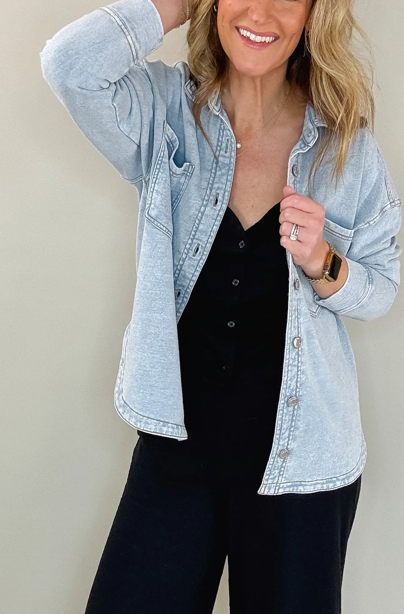 [Z Supply] All Day Knit Denim Jacket