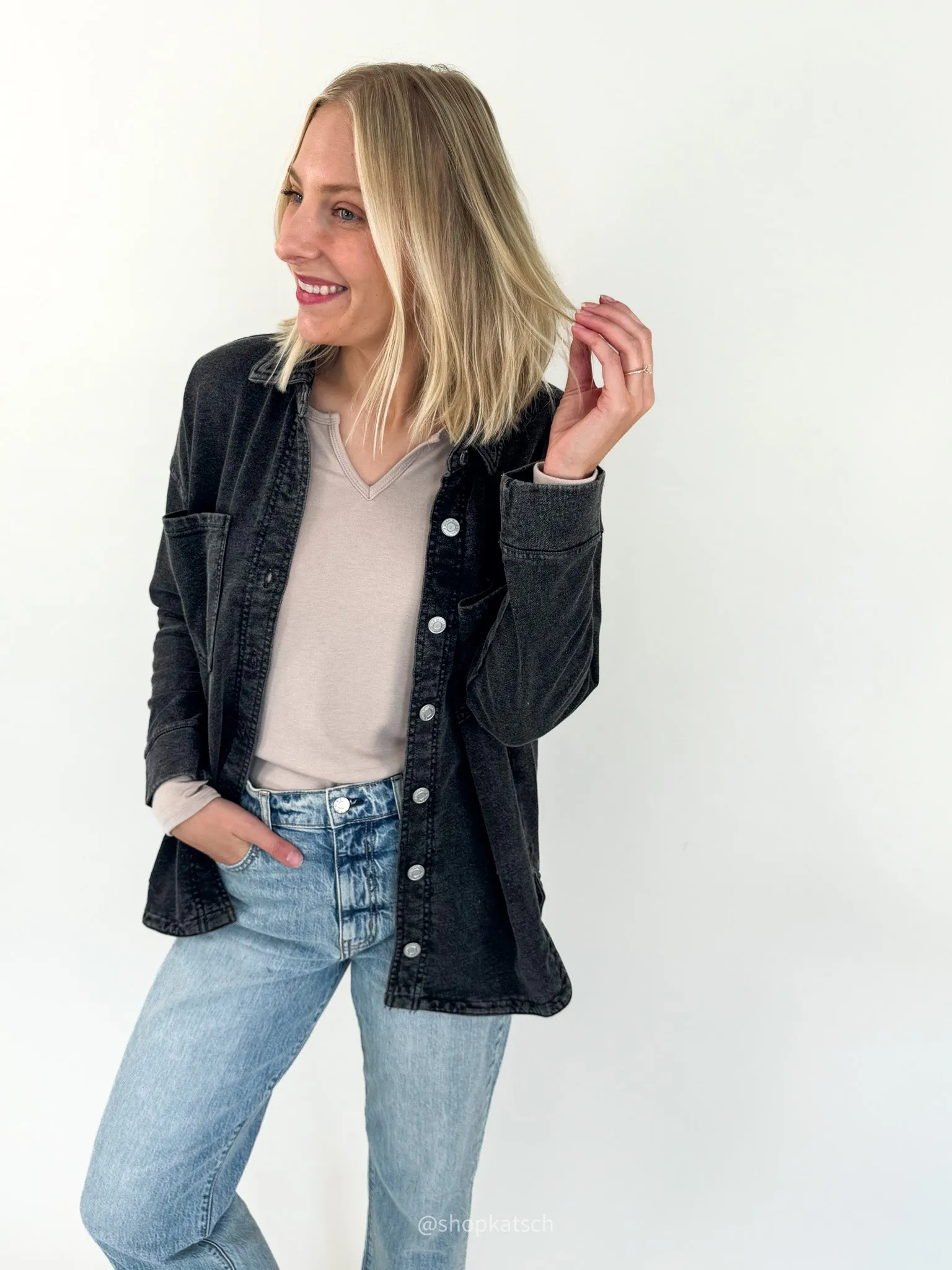 [Z Supply] All Day Knit Denim Jacket