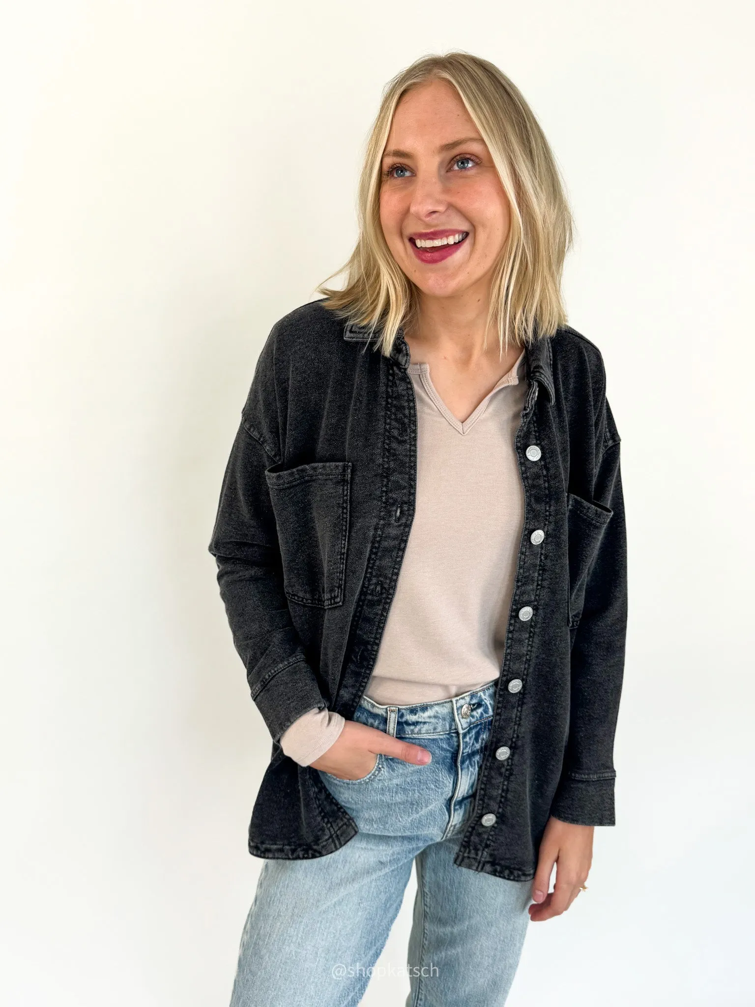[Z Supply] All Day Knit Denim Jacket