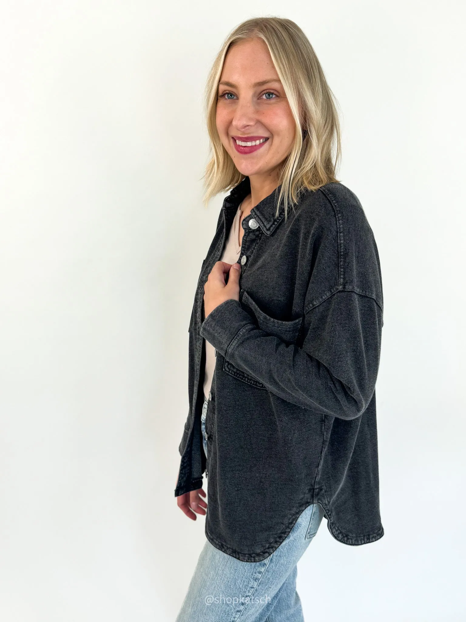 [Z Supply] All Day Knit Denim Jacket
