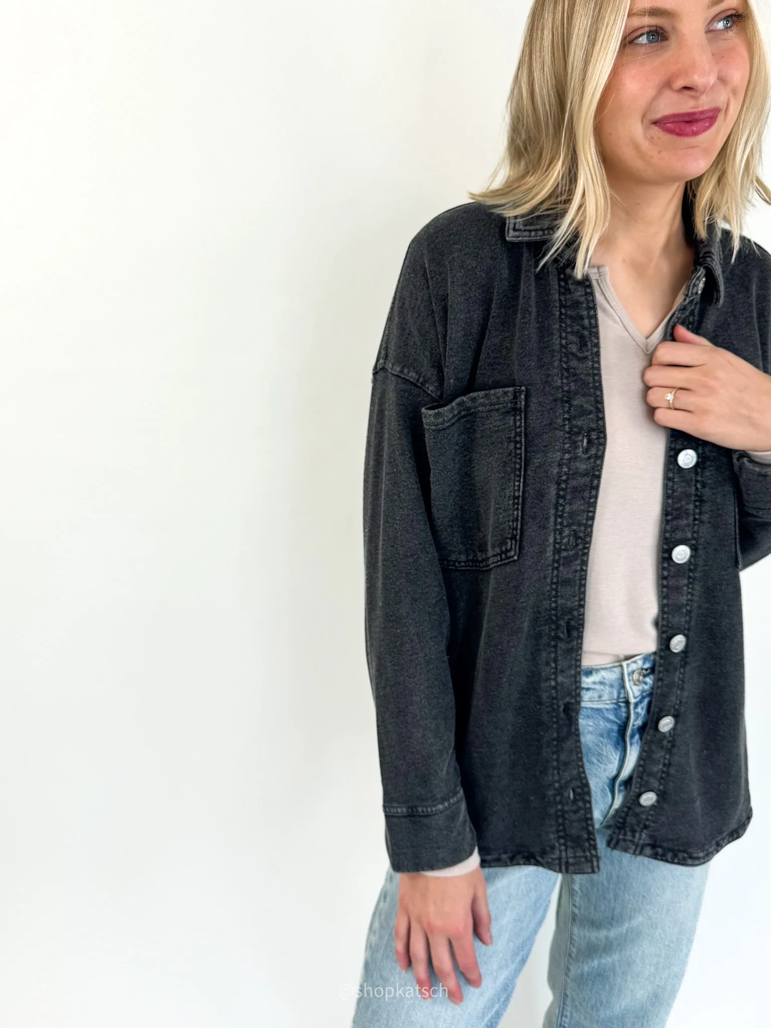 [Z Supply] All Day Knit Denim Jacket