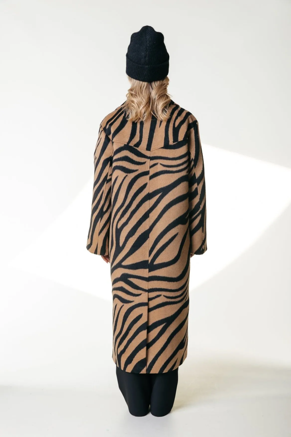 Zania Double Breasted Coat | Brown