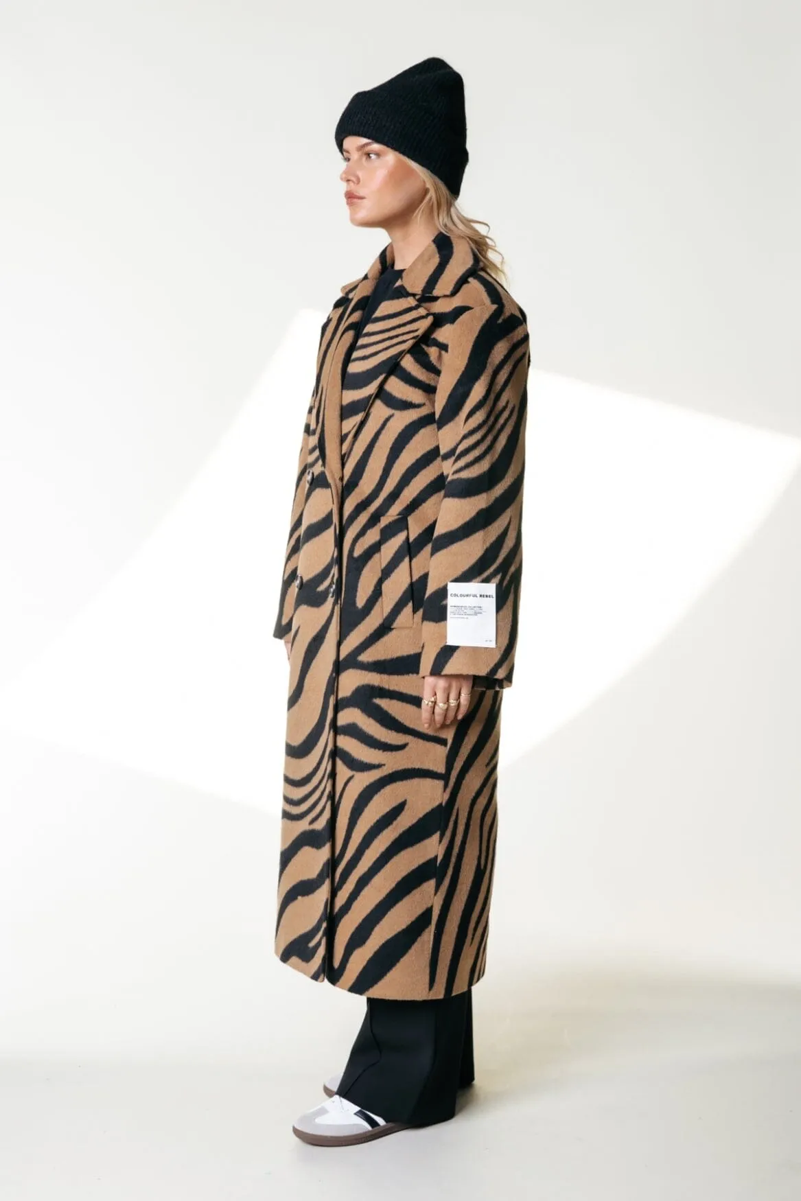 Zania Double Breasted Coat | Brown